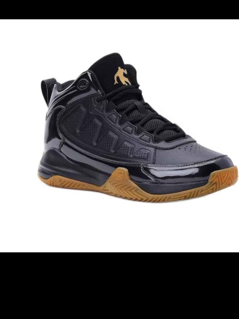 And1 men black back cut basketball high top